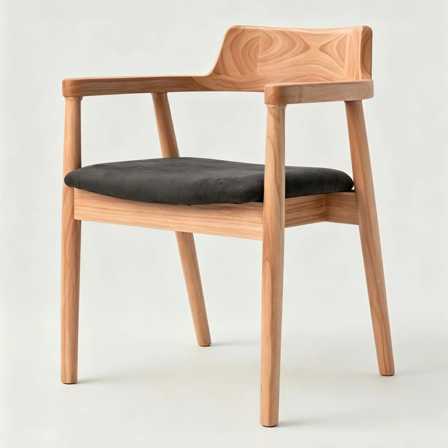 Puwabi KY157 Sculptural Ash Dining Armchair | Contract Furniture MOQ 50