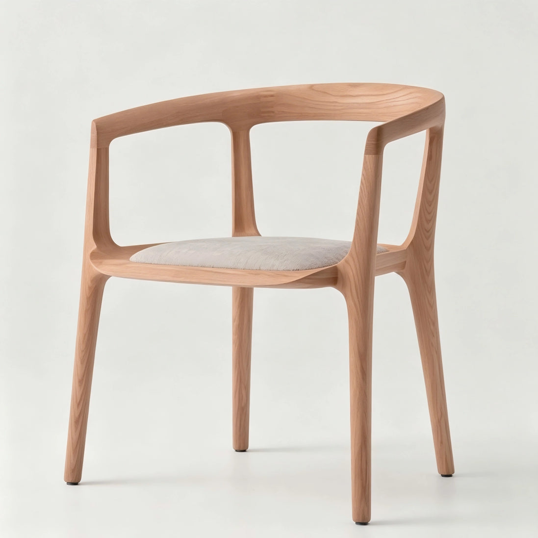 Puwabi KY165 Minimalist Semi-Enveloping Ash Dining Chair | Contract Furniture MOQ 50