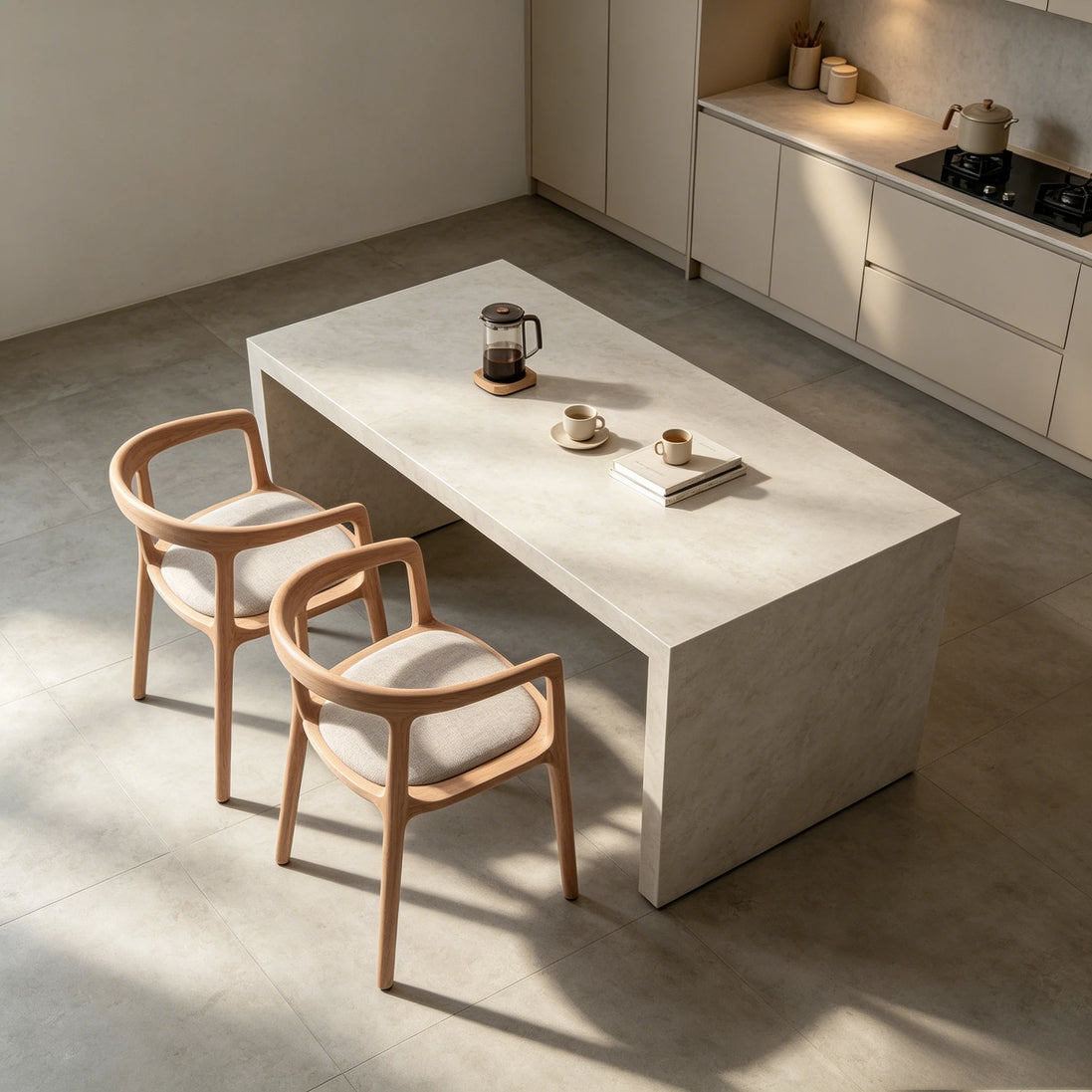 Puwabi KY165 Minimalist Semi-Enveloping Ash Dining Chair | Contract Furniture MOQ 50