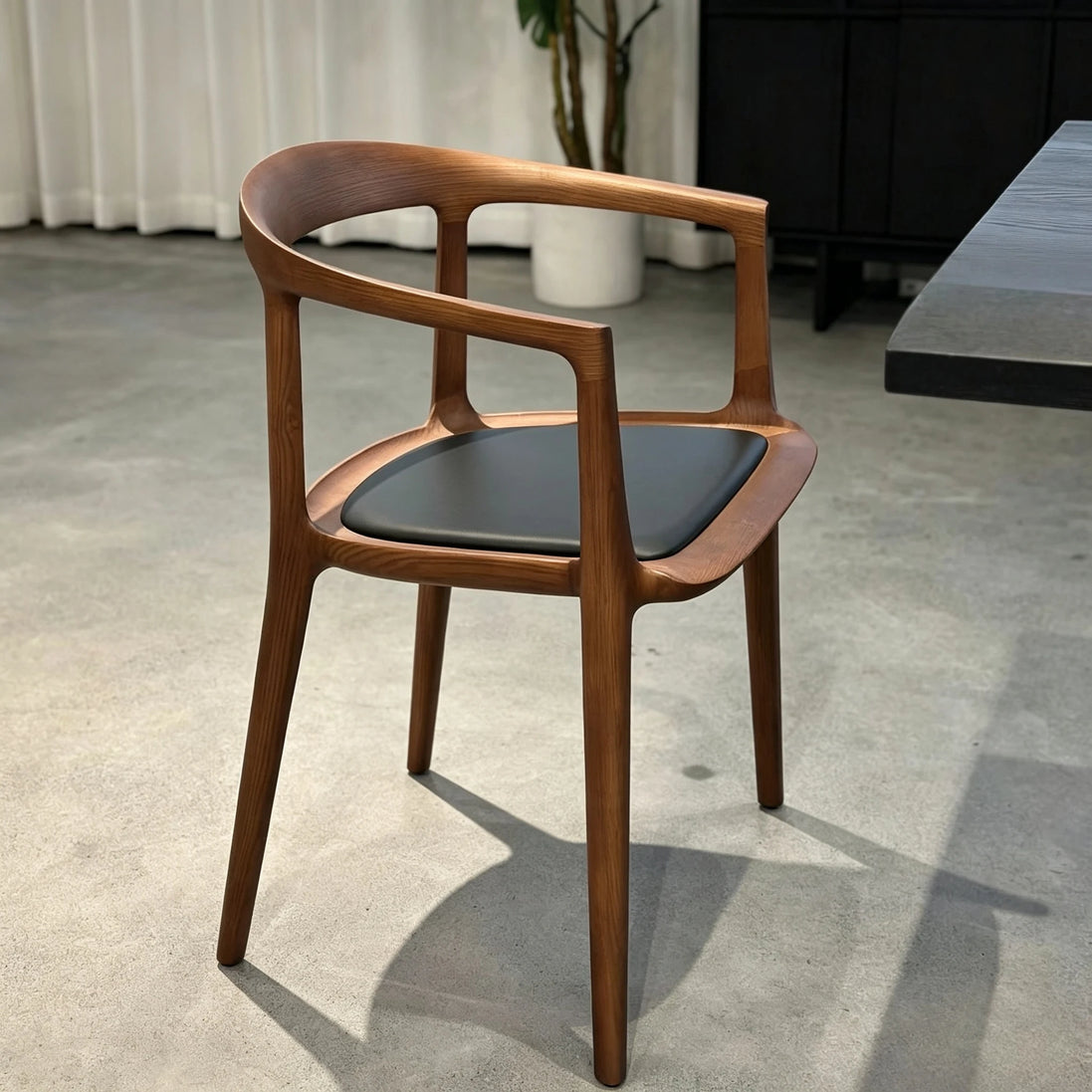 Puwabi KY165 Minimalist Semi-Enveloping Ash Dining Chair | Contract Furniture MOQ 50