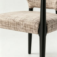 Puwabi KY168 Geometric Armrest Black Ash Dining Chair | Contract Furniture MOQ 50