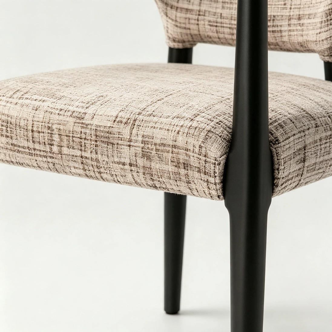 Puwabi KY168 Geometric Armrest Black Ash Dining Chair | Contract Furniture MOQ 50