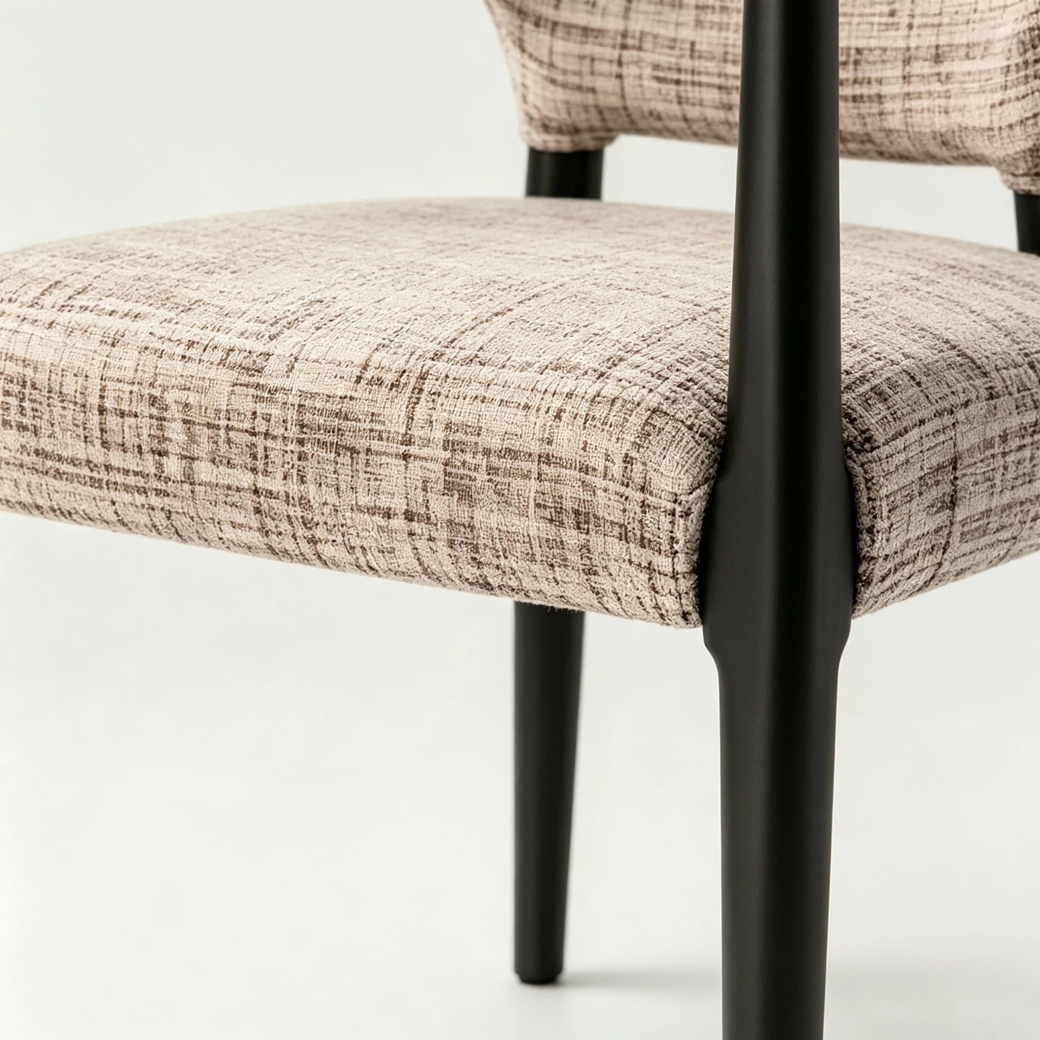Puwabi KY168 Geometric Armrest Black Ash Dining Chair | Contract Furniture MOQ 50