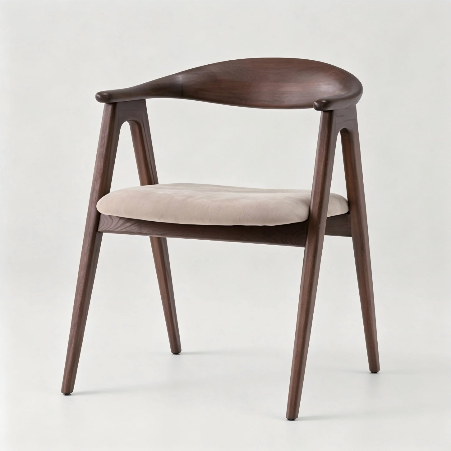 Puwabi KY175 Curved Back A-Frame Ash Dining Chair | Contract Furniture MOQ 50