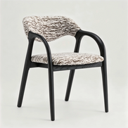 Puwabi KY177 Textured Fabric Black Ash Dining Chair | Contract Furniture MOQ 50