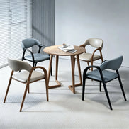 Puwabi KY177 Textured Fabric Black Ash Dining Chair | Contract Furniture MOQ 50