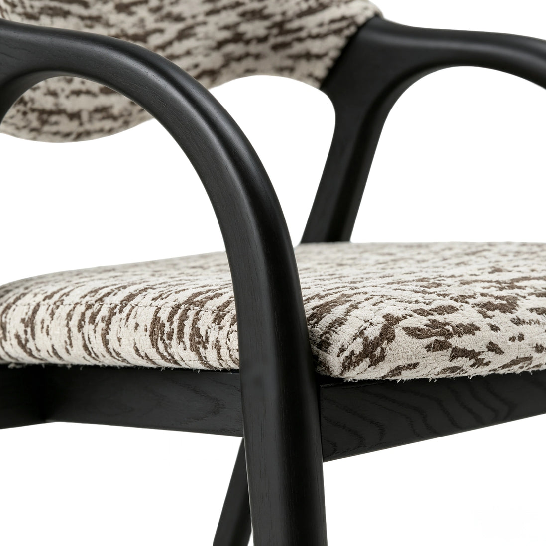 Puwabi KY177 Textured Fabric Black Ash Dining Chair | Contract Furniture MOQ 50