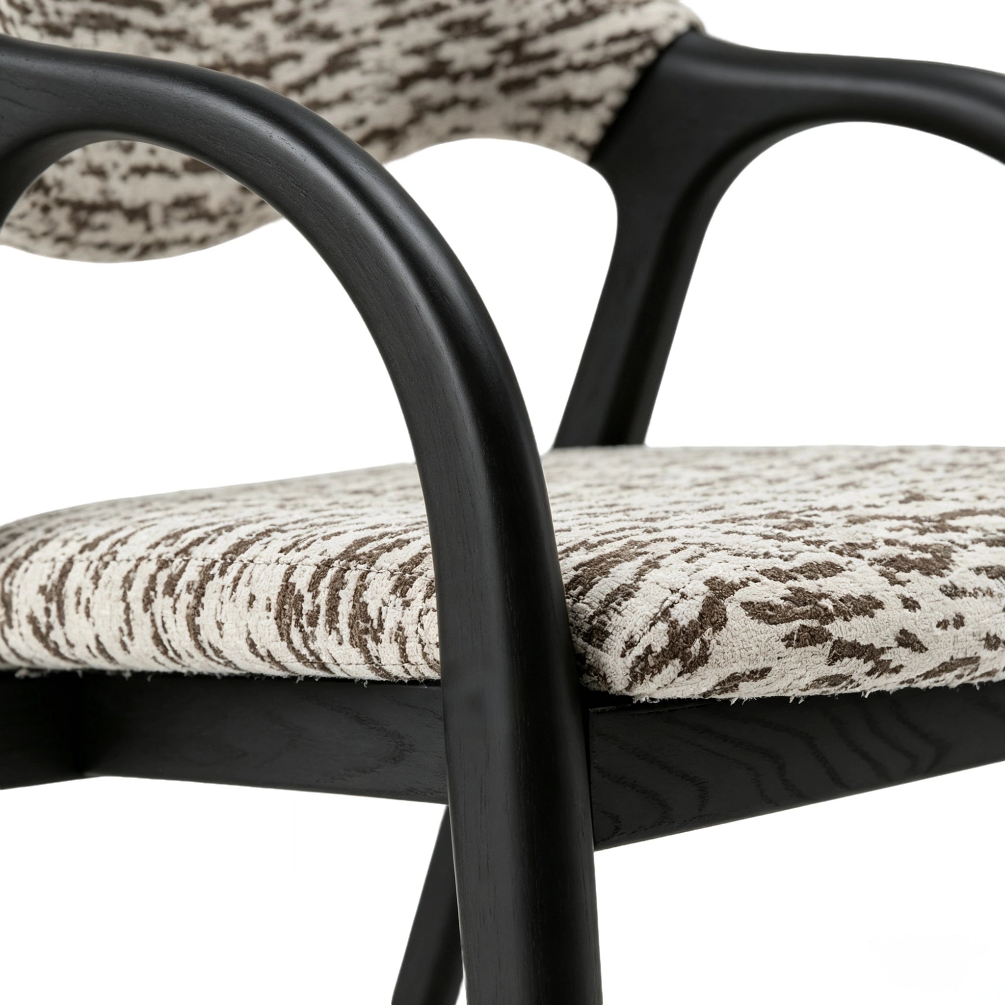 Puwabi KY177 Textured Fabric Black Ash Dining Chair | Contract Furniture MOQ 50