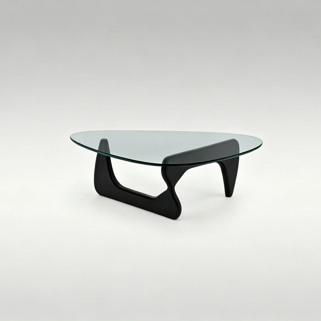 Puwabi LA326 Asymmetrical Wood Base Glass Coffee Table | Hospitality Furniture MOQ 30