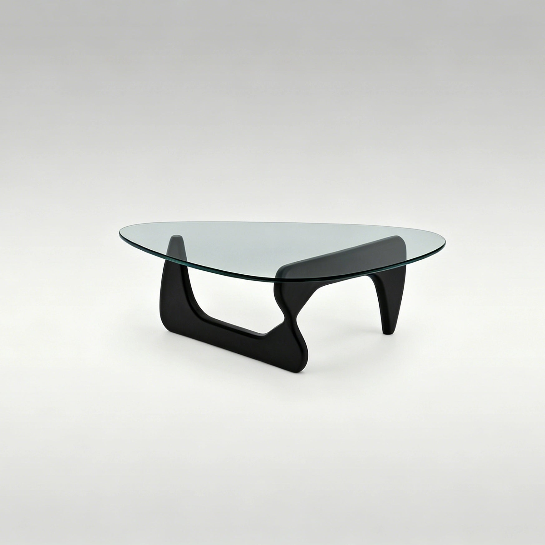 Puwabi LA326 Asymmetrical Wood Base Glass Coffee Table | Hospitality Furniture MOQ 30