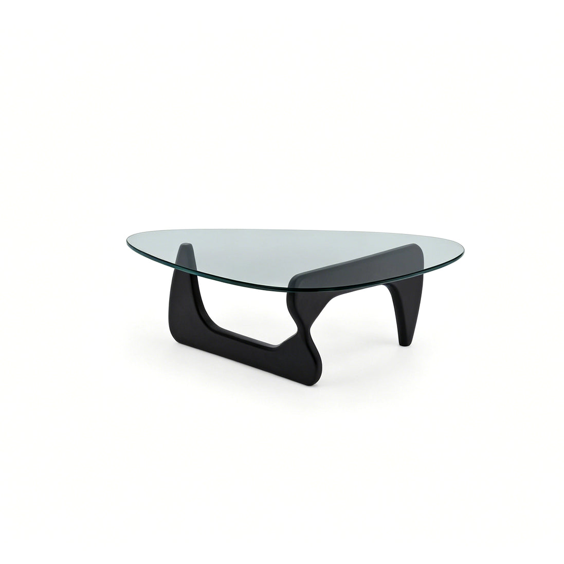 Puwabi LA326 Asymmetrical Wood Base Glass Coffee Table | Hospitality Furniture MOQ 30