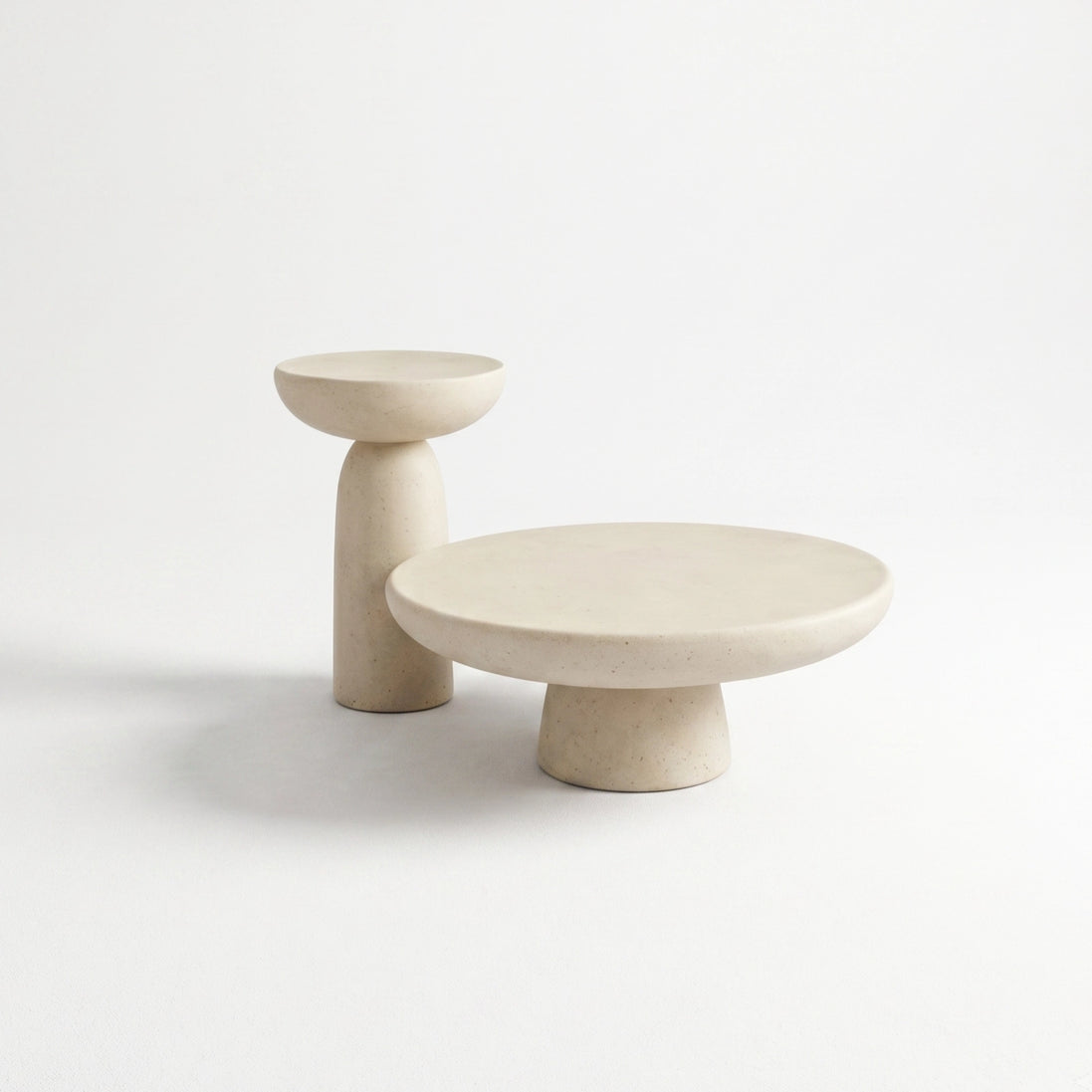 Puwabi LA393 Travertine Nesting Coffee Table Set | Hospitality Furniture MOQ 30