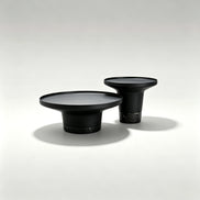Puwabi LA503 Carbon Steel & Marble Nesting Table Set (2-Piece) | Hospitality Furniture MOQ 30