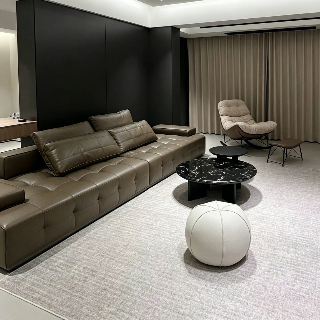 Puwabi LA573 Natural Lauren Gold Stone Coffee Table | Hospitality Furniture MOQ 30