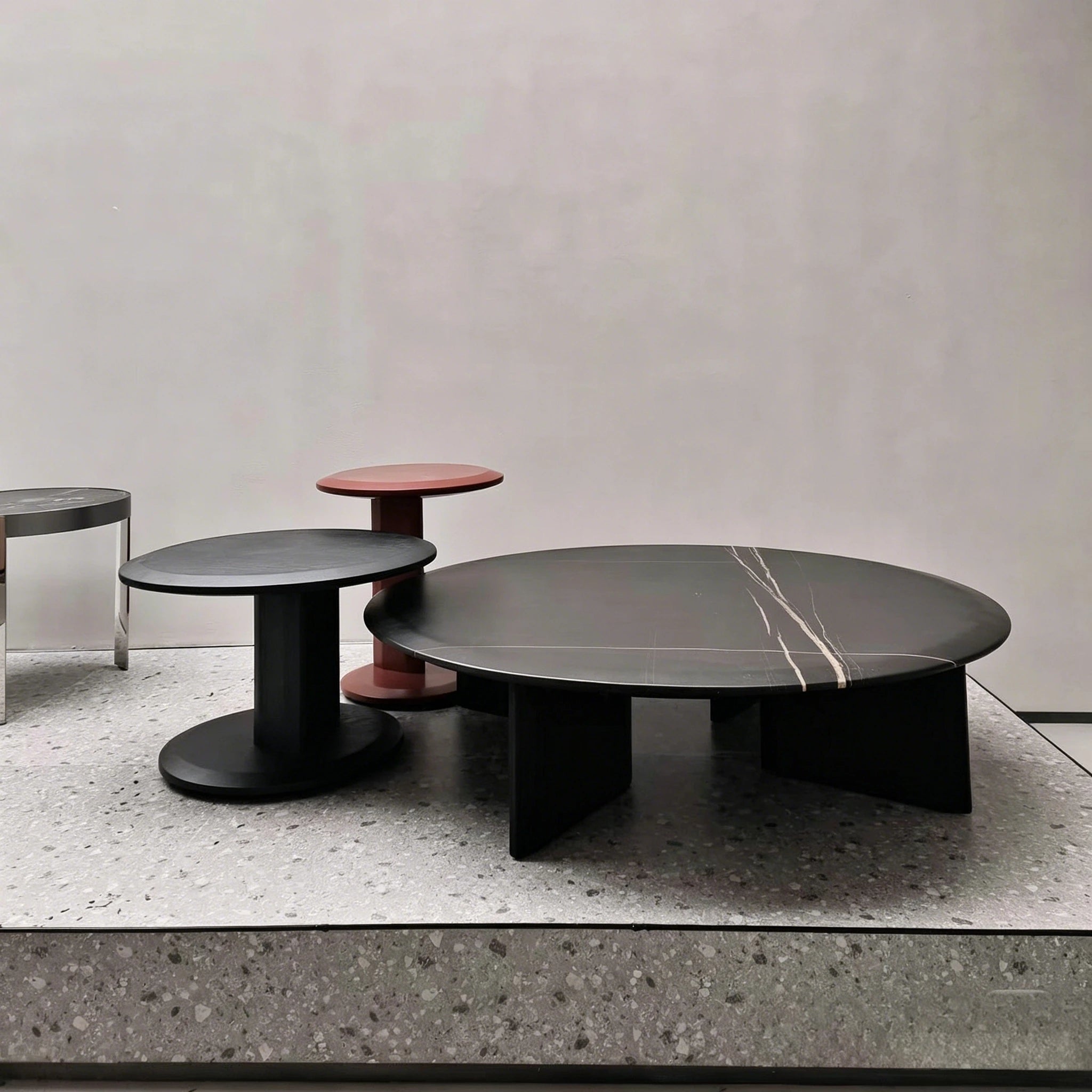 Puwabi LA573 Natural Lauren Gold Stone Coffee Table | Hospitality Furniture MOQ 30