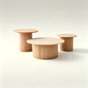 Puwabi LA726 Staggered Ash and Marble Coffee Table Set | Contract Furniture MOQ 30