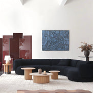 Puwabi LA726 Staggered Ash and Marble Coffee Table Set | Contract Furniture MOQ 30