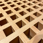 Puwabi LA734 Waffle Grid Wood Coffee Table | Hospitality Furniture MOQ 30