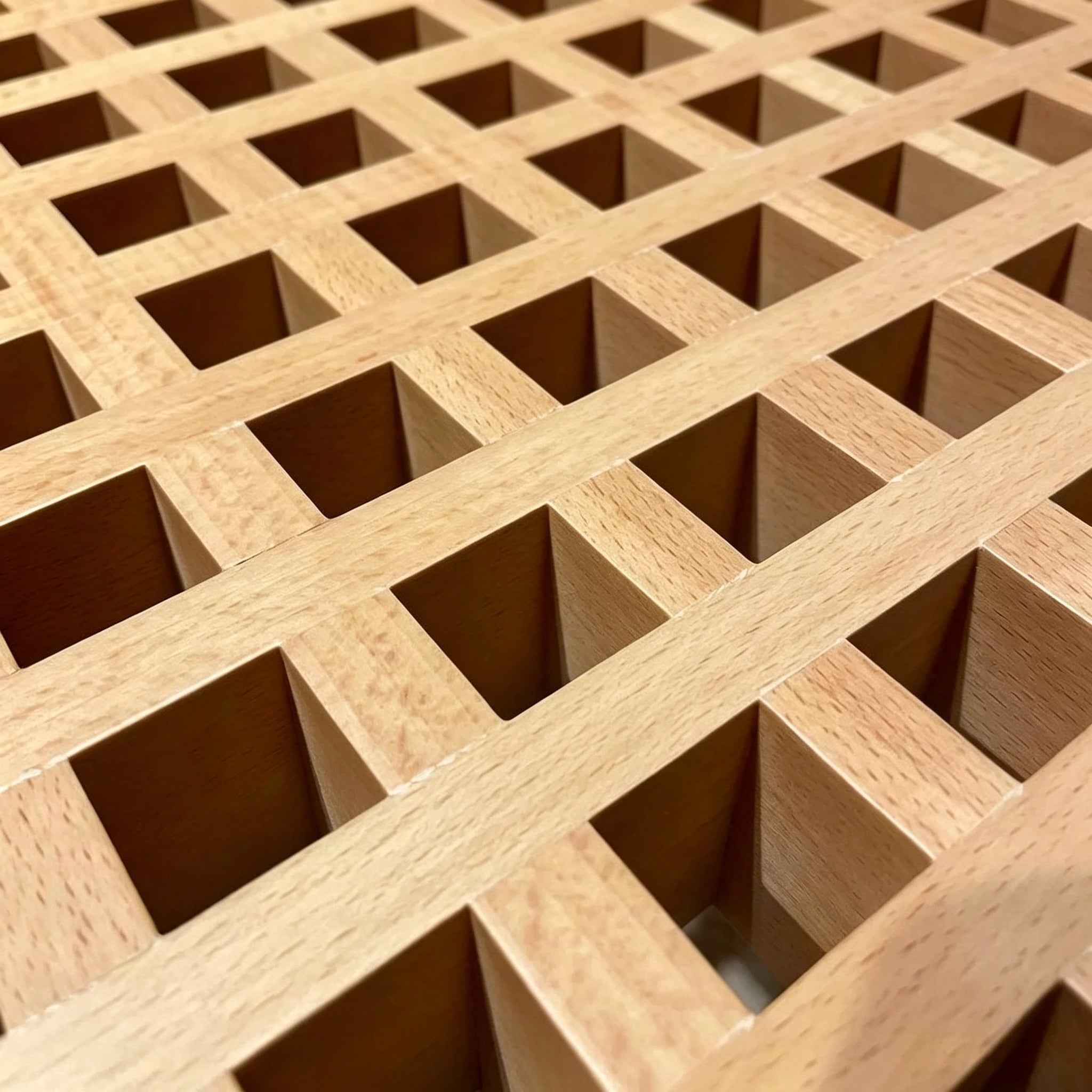 Puwabi LA734 Waffle Grid Wood Coffee Table | Hospitality Furniture MOQ 30