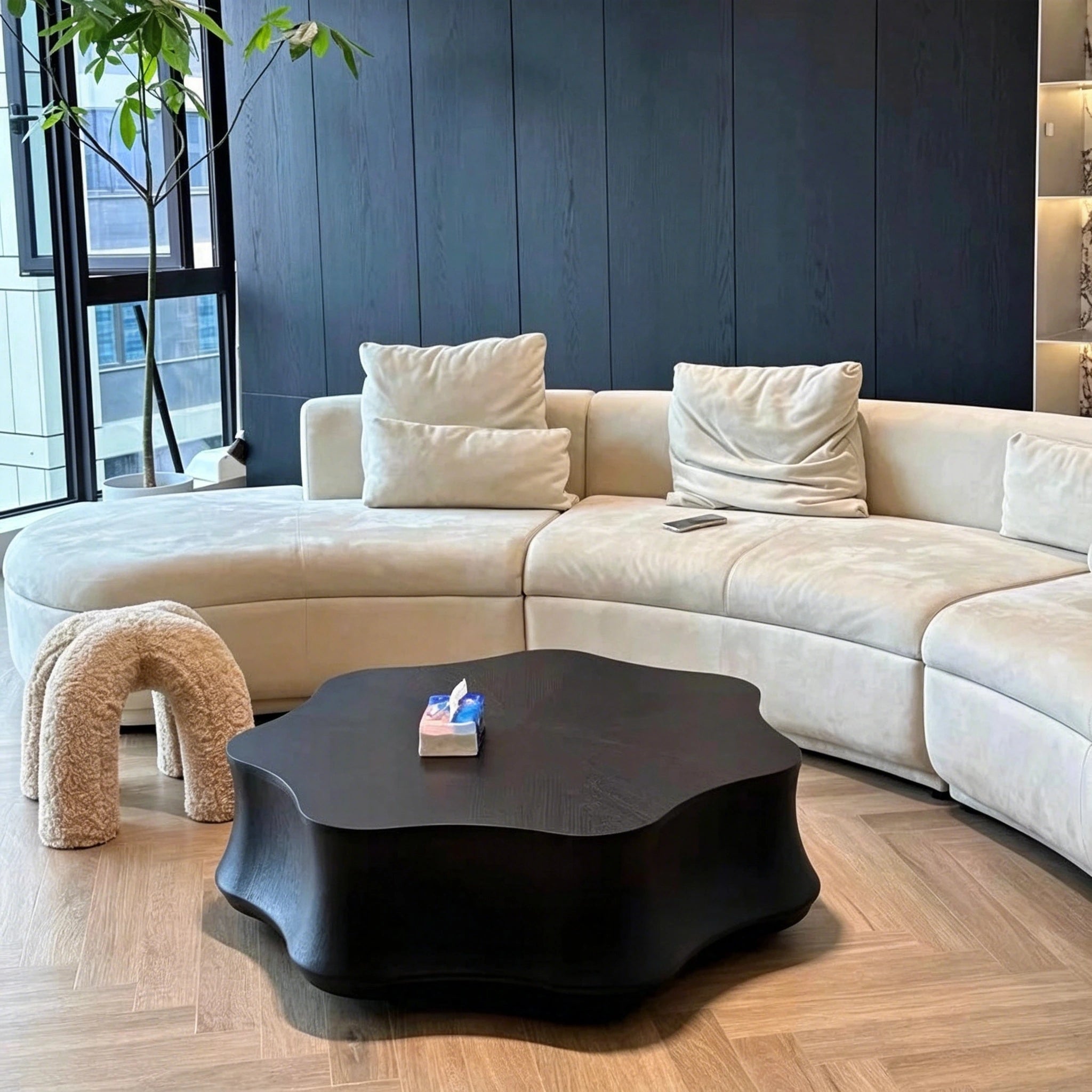 Puwabi LA737 Water Lily Black Oak Coffee Table | Hospitality Furniture MOQ 30