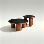 Puwabi LA738 Distressed Two-Tone Wood Coffee Table Set | Hospitality Furniture MOQ 30