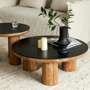 Puwabi LA738 Distressed Two-Tone Wood Coffee Table Set | Hospitality Furniture MOQ 30