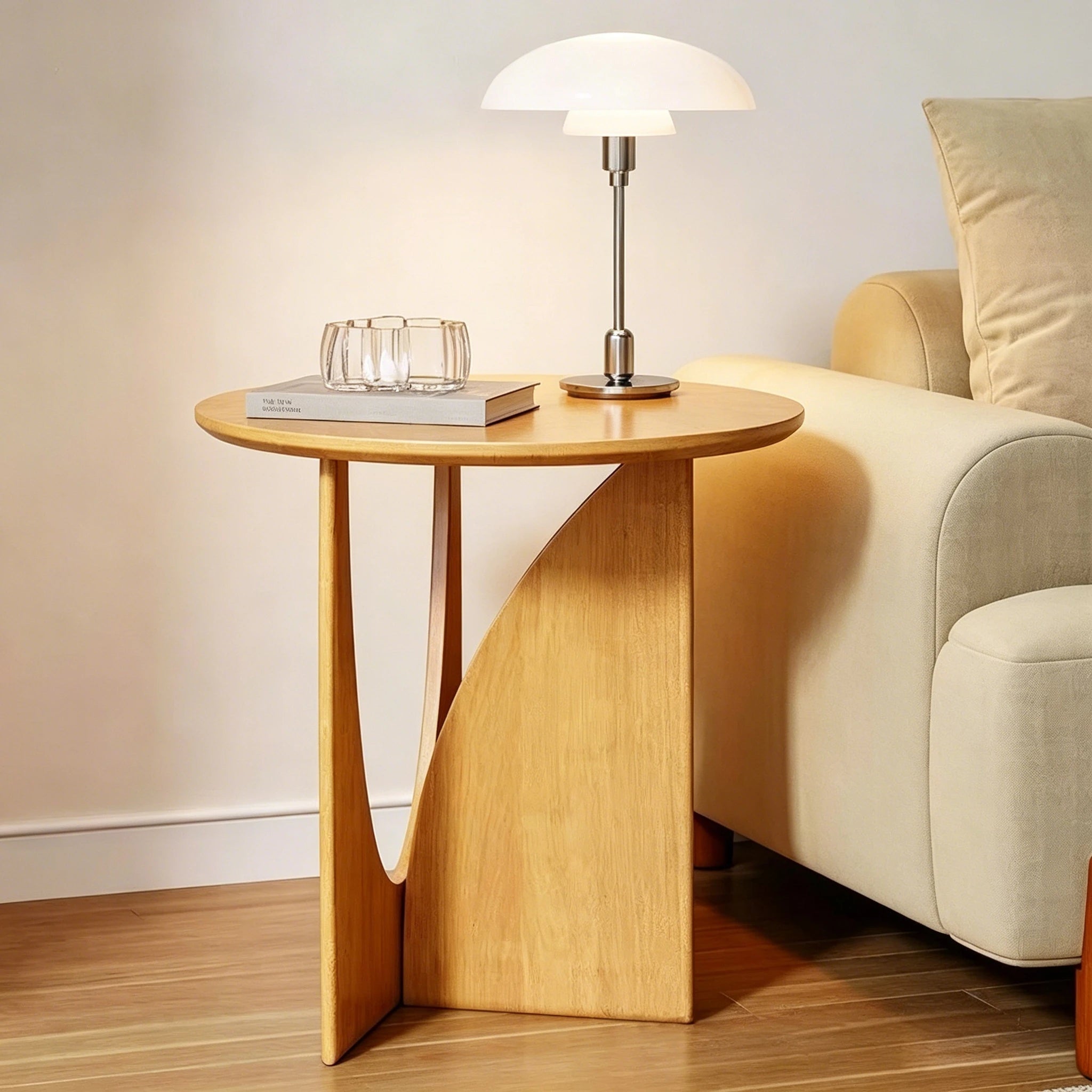 Puwabi LC311 Intersecting Solid Oak Side Table Set | Contract Furniture MOQ 30 Sets