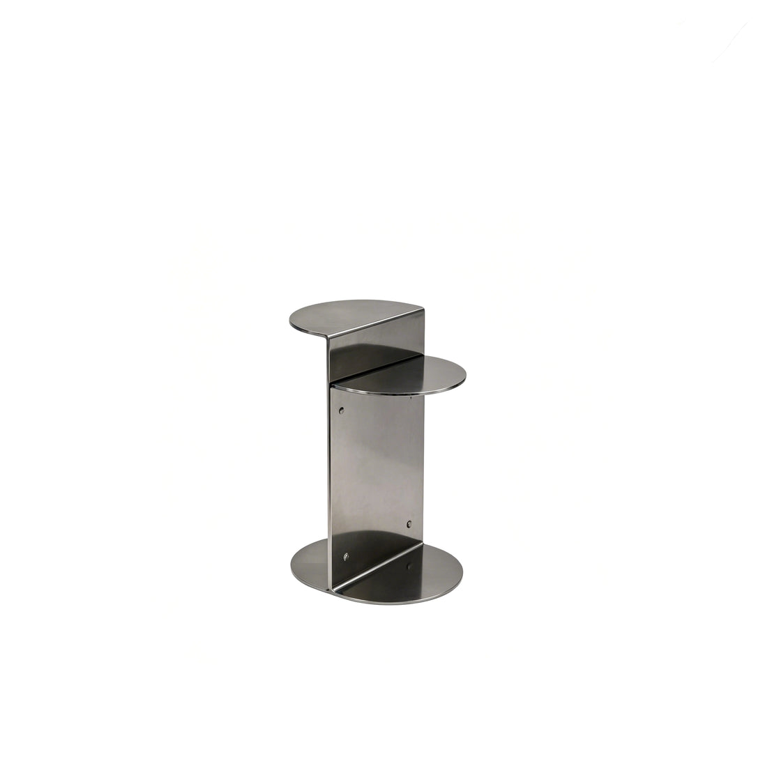 Puwabi LC341 Polished Stainless Steel Folded Side Table | Contract Hospitality Furniture MOQ 30