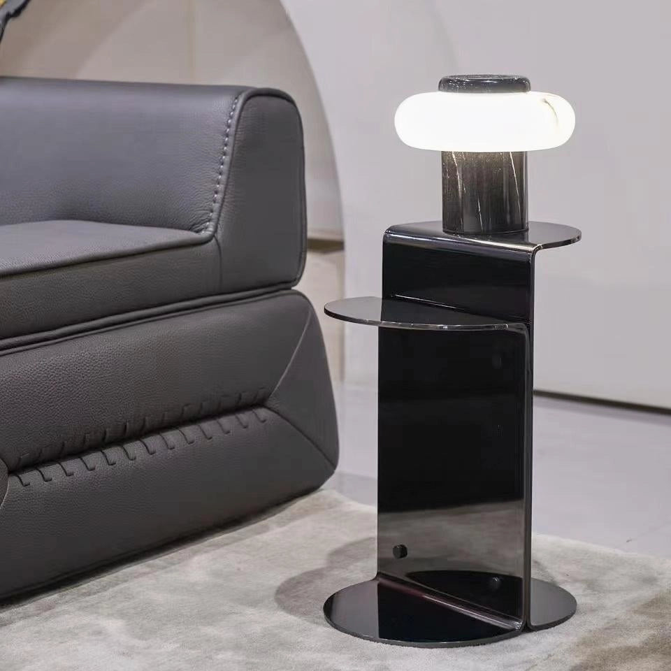 Puwabi LC341 Polished Stainless Steel Folded Side Table | Contract Hospitality Furniture MOQ 30