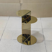 Puwabi LC341 Polished Stainless Steel Folded Side Table | Contract Hospitality Furniture MOQ 30