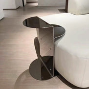 Puwabi LC341 Polished Stainless Steel Folded Side Table | Contract Hospitality Furniture MOQ 30