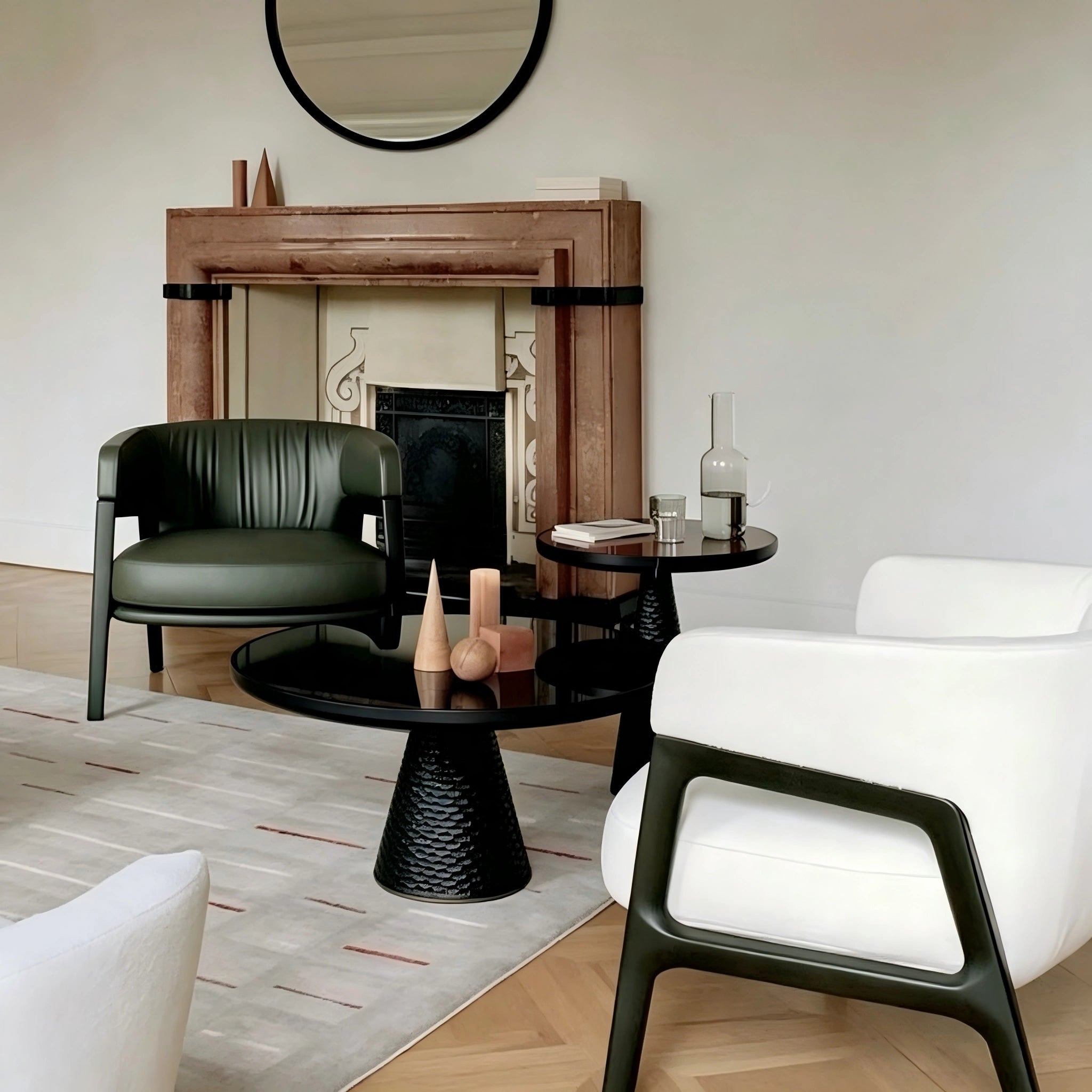 Puwabi LC354 Minimalist Pedestal Side Table | Contract Hospitality Furniture MOQ 10