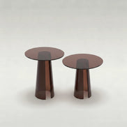 Puwabi LC361 Sculptural Tinted Acrylic Side Table Set | Contract Hospitality Furniture MOQ 30 Sets