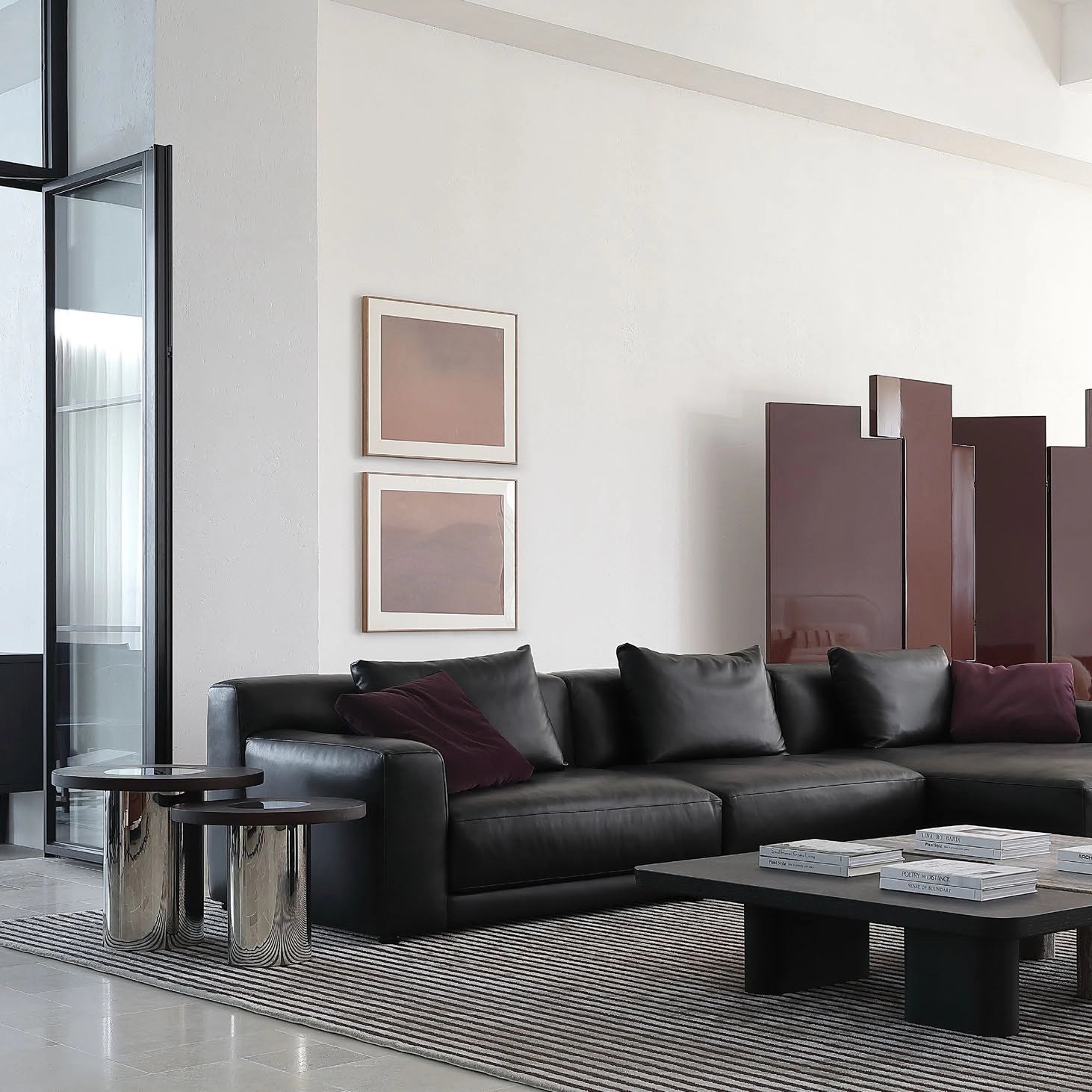 Puwabi LC709 Staggered Stainless Steel & Wood Oval Side Table Set | Contract Furniture MOQ 30