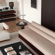 Puwabi LC709 Staggered Stainless Steel & Wood Oval Side Table Set | Contract Furniture MOQ 30