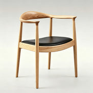 Puwabi SM024 Presidential Sculptural Ash Wood Dining Chair | Contract Furniture MOQ 50