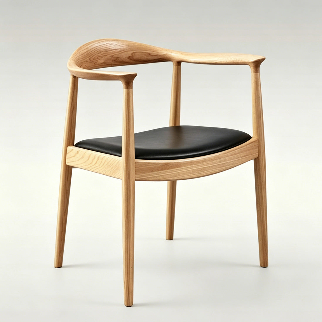 Puwabi SM024 Presidential Sculptural Ash Wood Dining Chair | Contract Furniture MOQ 50