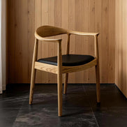 Puwabi SM024 Presidential Sculptural Ash Wood Dining Chair | Contract Furniture MOQ 50