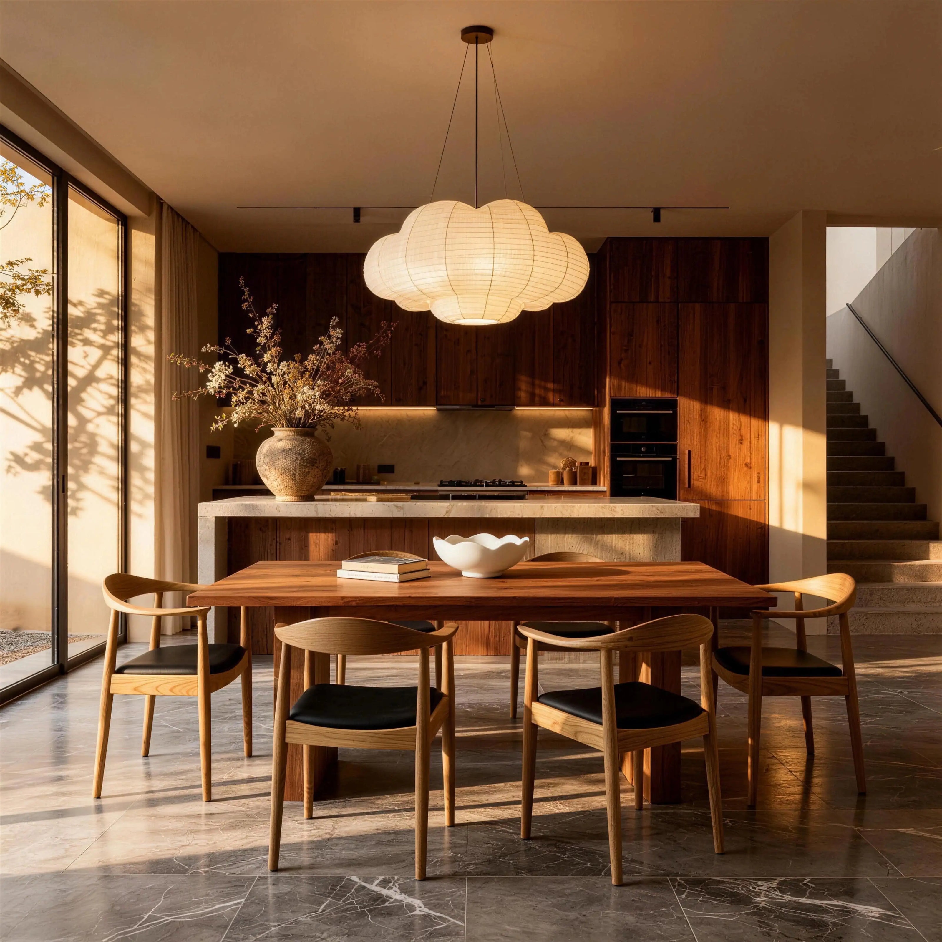 Puwabi SM024 Presidential Sculptural Ash Wood Dining Chair | Contract Furniture MOQ 50