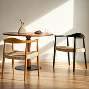 Puwabi SM078 Presidential Woven Cord Solid Ash Wood Dining Chair | Contract Furniture MOQ 50