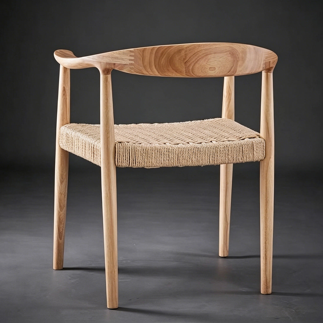 Puwabi SM078 Presidential Woven Cord Solid Ash Wood Dining Chair | Contract Furniture MOQ 50