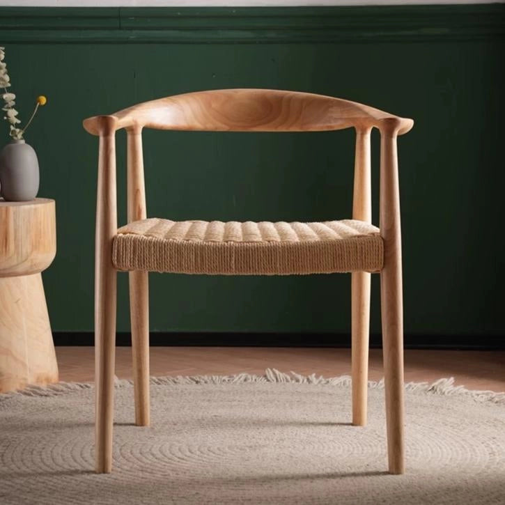 Puwabi SM078 Presidential Woven Cord Solid Ash Wood Dining Chair | Contract Furniture MOQ 50