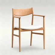 Puwabi SM202 Minimalist Curved Back Ash Wood Dining Chair | Contract Furniture MOQ 50