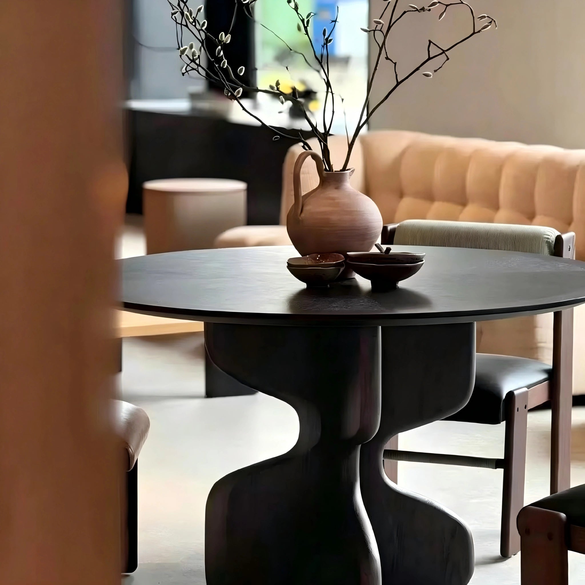 Puwabi T739 Round Cross-Base Contract Dining Table | Contract MOQ 2