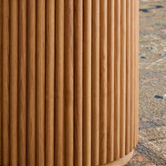 Puwabi T741 FAS Ash Fluted Pedestal Contract Dining Table | Contract MOQ 2