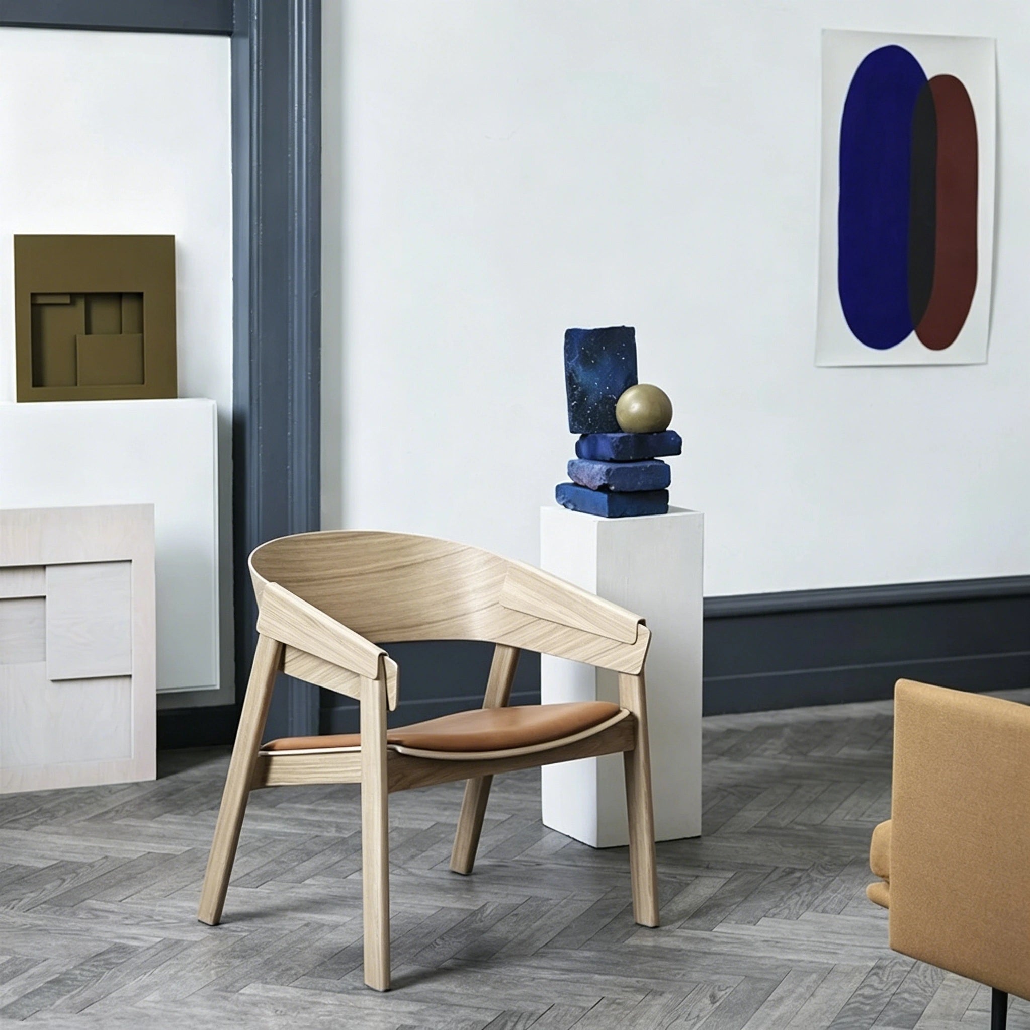 Puwabi X3108 Solid Oak Minimalist Lounge Chair | Contract MOQ 50