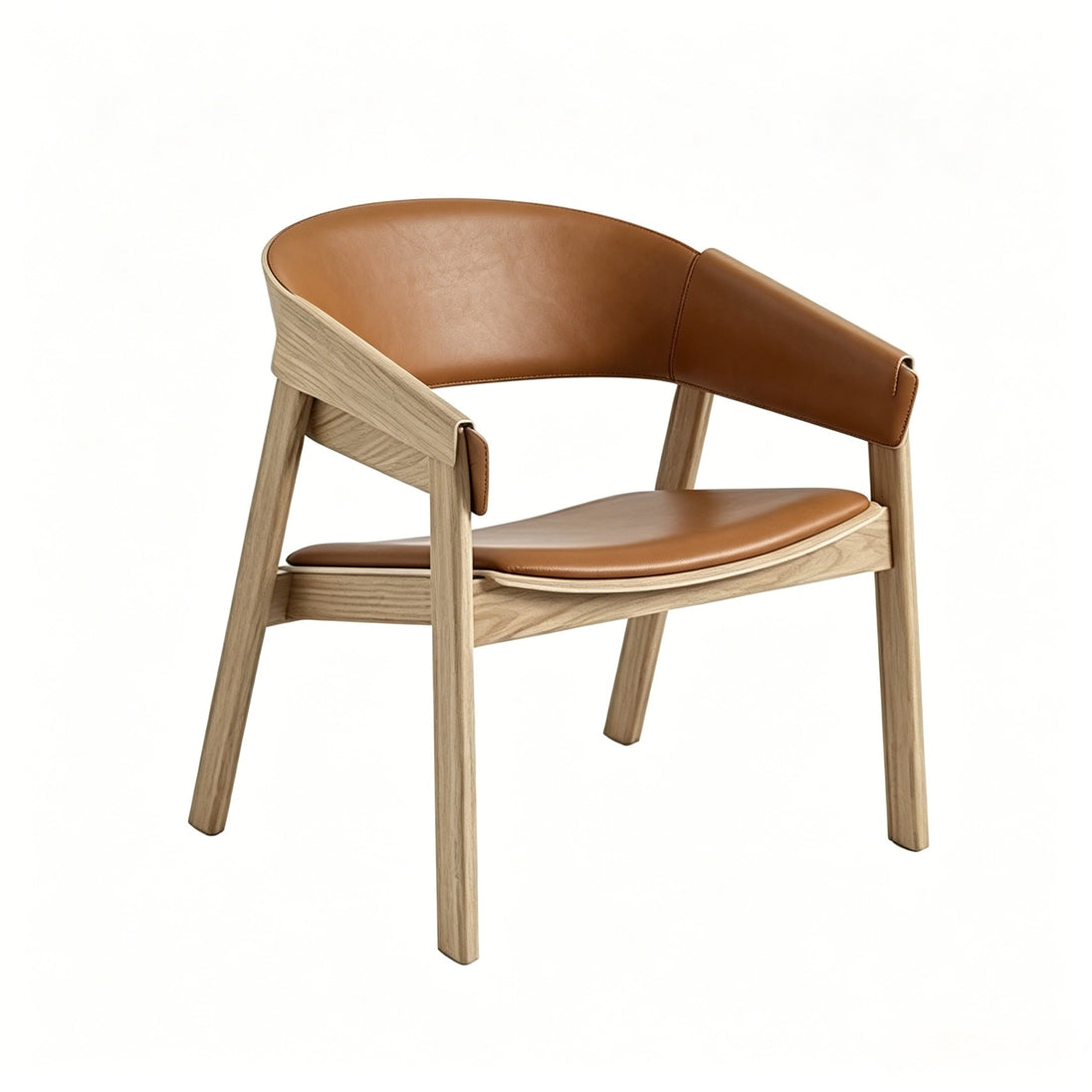 Puwabi X3108 Solid Oak Minimalist Lounge Chair | Contract MOQ 50
