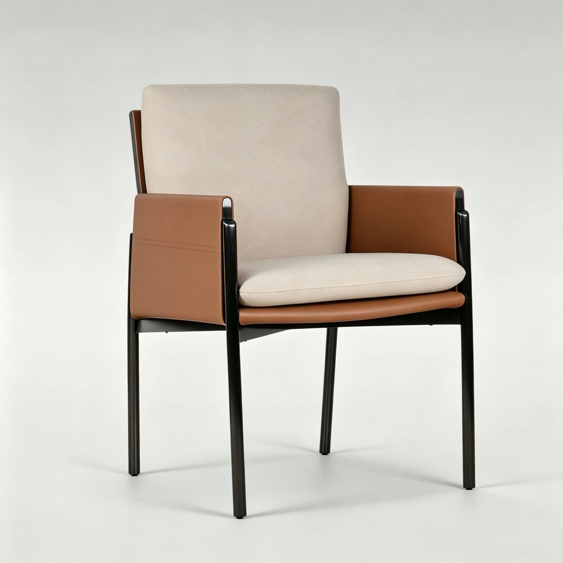 Puwabi X3166 Mixed-Material Stainless Steel Contract Armchair | Contract MOQ 50