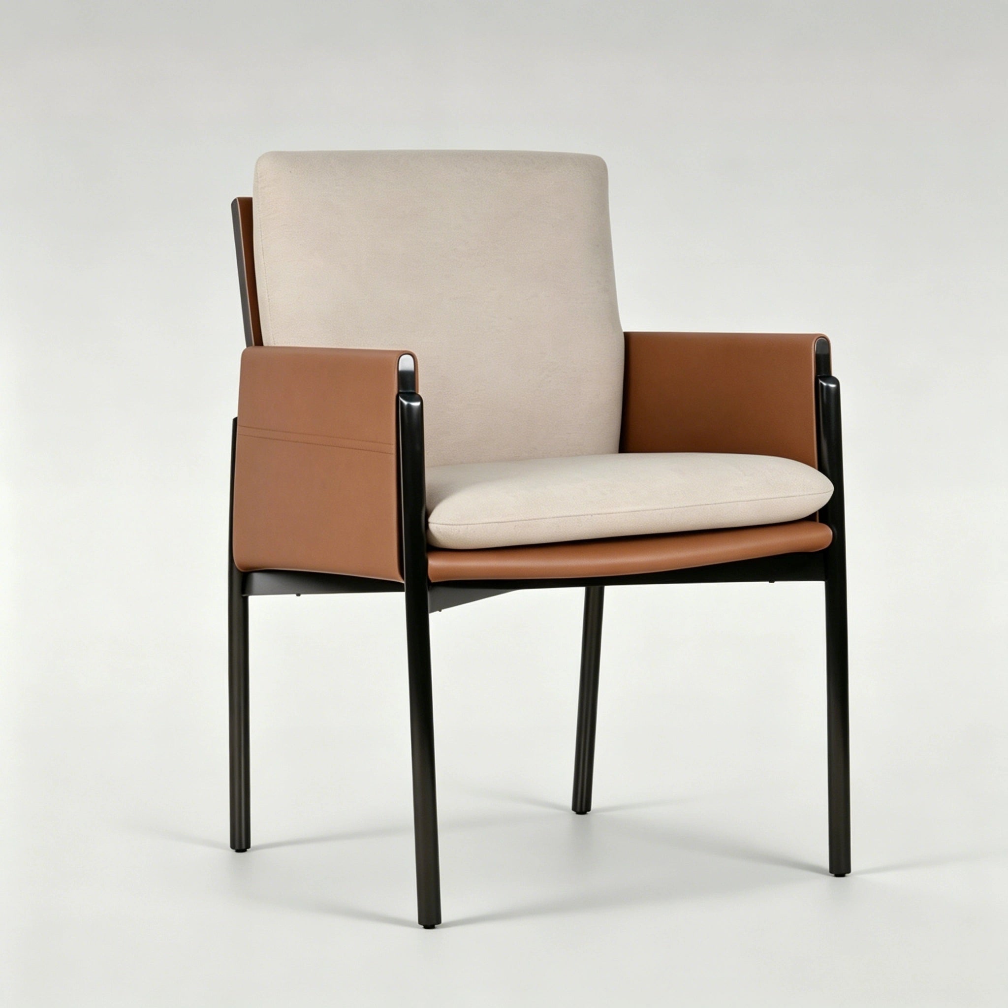 Puwabi X3166 Mixed-Material Stainless Steel Contract Armchair | Contract MOQ 50