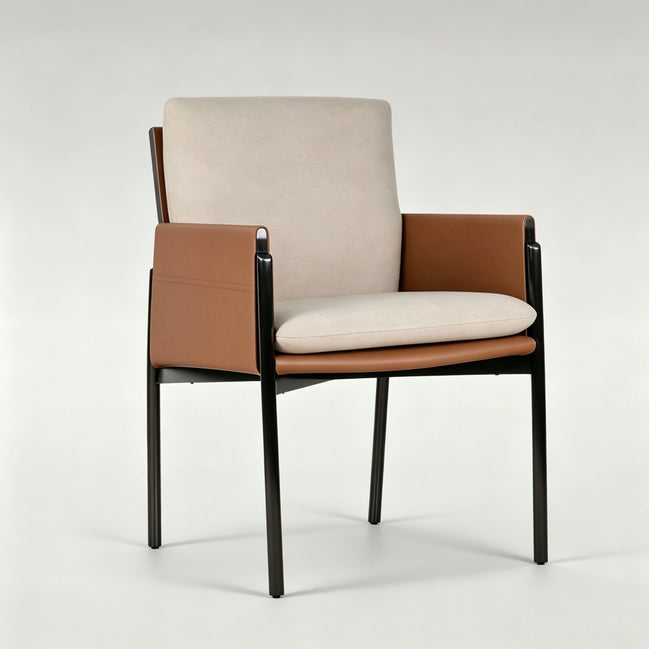 Puwabi X3166 Mixed-Material Stainless Steel Contract Armchair | Contract MOQ 50